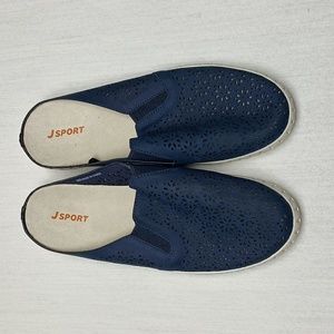 JSport Floral Slip on Mule Shoe Navy Blue